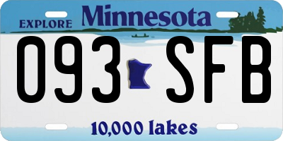 MN license plate 093SFB