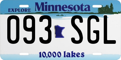 MN license plate 093SGL