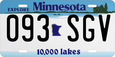 MN license plate 093SGV