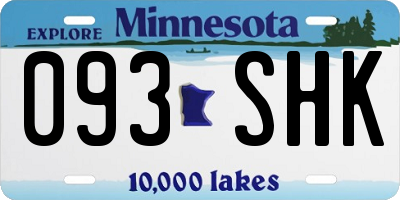 MN license plate 093SHK