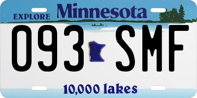 MN license plate 093SMF