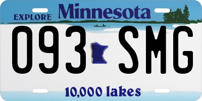 MN license plate 093SMG