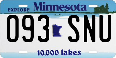 MN license plate 093SNU