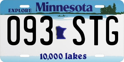 MN license plate 093STG