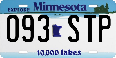 MN license plate 093STP