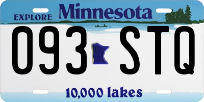 MN license plate 093STQ