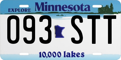 MN license plate 093STT