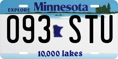MN license plate 093STU