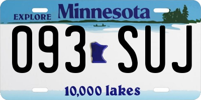 MN license plate 093SUJ