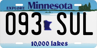 MN license plate 093SUL