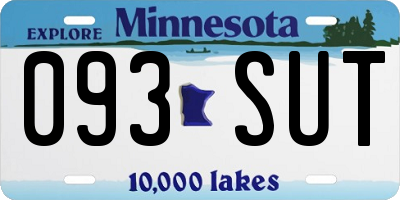 MN license plate 093SUT