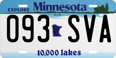 MN license plate 093SVA