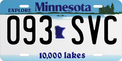 MN license plate 093SVC