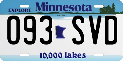 MN license plate 093SVD