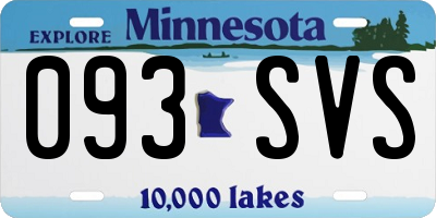 MN license plate 093SVS