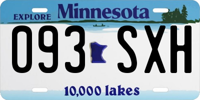 MN license plate 093SXH