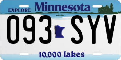 MN license plate 093SYV