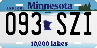 MN license plate 093SZI