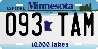 MN license plate 093TAM