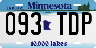 MN license plate 093TDP