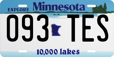MN license plate 093TES