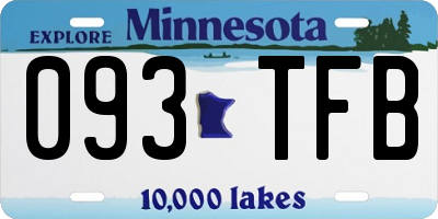 MN license plate 093TFB