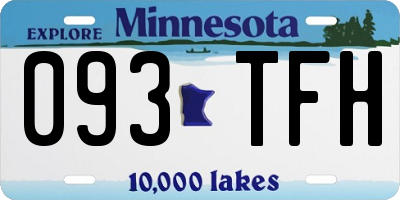 MN license plate 093TFH
