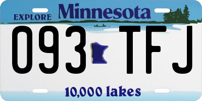 MN license plate 093TFJ