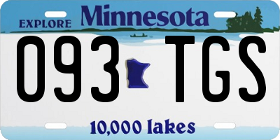 MN license plate 093TGS