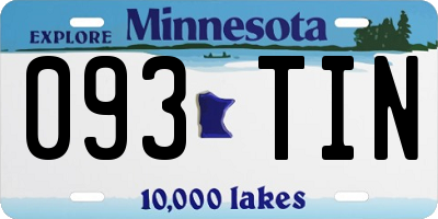 MN license plate 093TIN