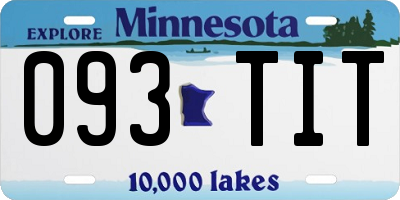 MN license plate 093TIT