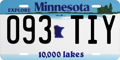 MN license plate 093TIY