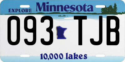 MN license plate 093TJB