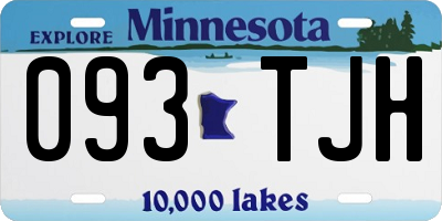 MN license plate 093TJH