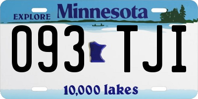 MN license plate 093TJI