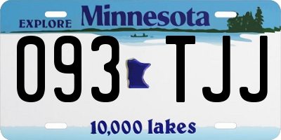 MN license plate 093TJJ