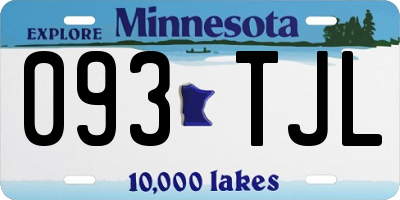 MN license plate 093TJL