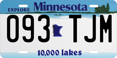 MN license plate 093TJM