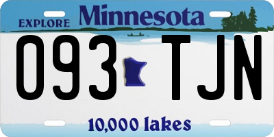 MN license plate 093TJN