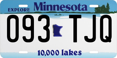 MN license plate 093TJQ