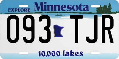 MN license plate 093TJR