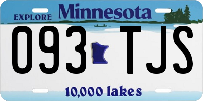 MN license plate 093TJS