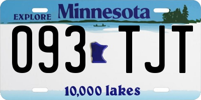MN license plate 093TJT