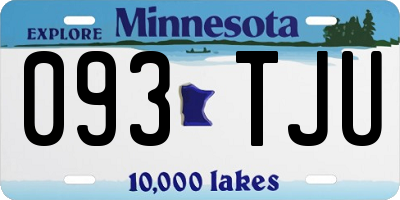 MN license plate 093TJU