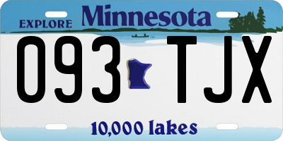 MN license plate 093TJX