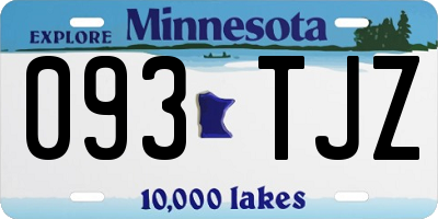 MN license plate 093TJZ