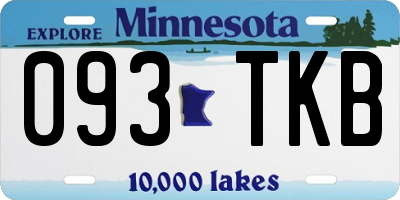 MN license plate 093TKB