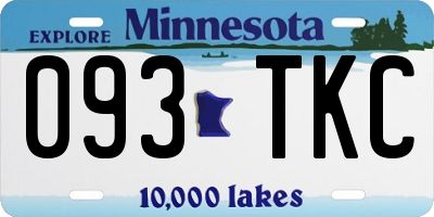 MN license plate 093TKC