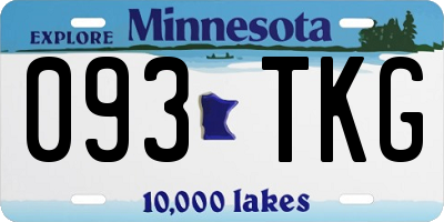 MN license plate 093TKG