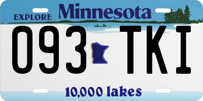 MN license plate 093TKI